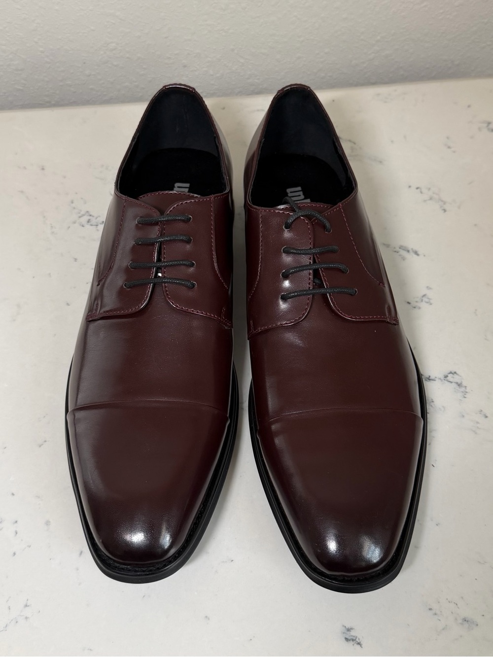 Unlisted by Kenneth Cole Men's Burgundy Leather Derby Shoes